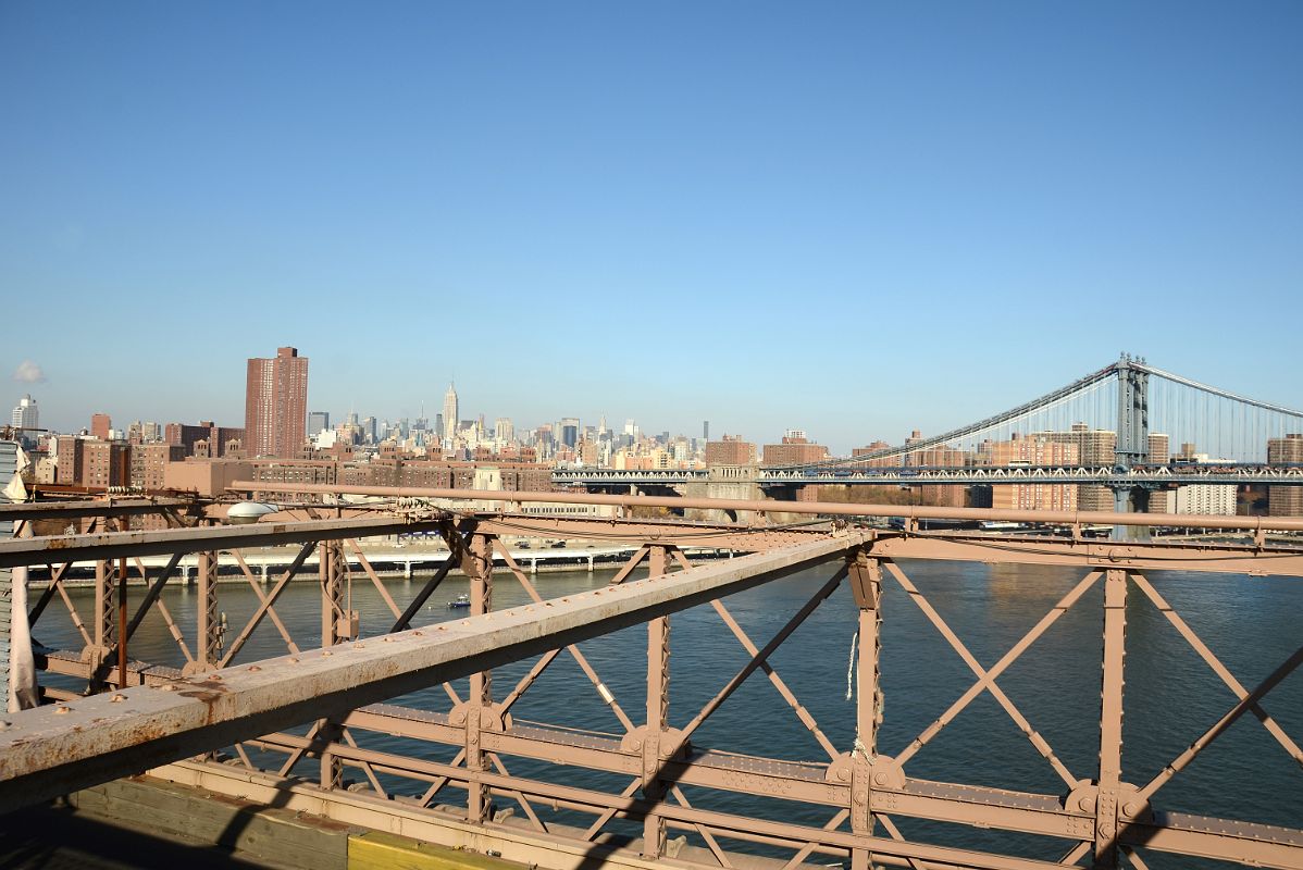 17 The Manhattan Skyline And Manhattan Bridge From The Walk Across New York Brooklyn Bridge